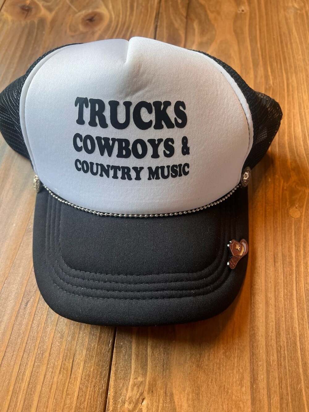 NEW Trucks Cowboys & Country Music Foam Trucker Hat with Yee Haw Pin